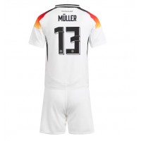 Fotbalové Dres Německo Thomas Muller #13 Dětské Domácí ME 2024 Krátký Rukáv (+ trenýrky)
